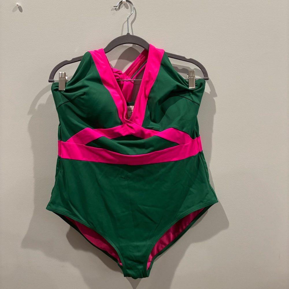 Boden Kefalonia Halterneck Color-block Swimsuit - Picture 3 of 7